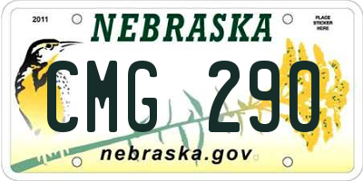 NE license plate CMG290