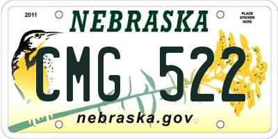 NE license plate CMG522
