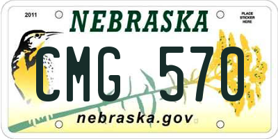 NE license plate CMG570