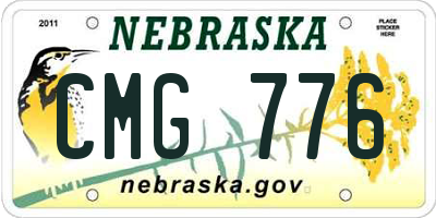 NE license plate CMG776