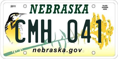 NE license plate CMH041