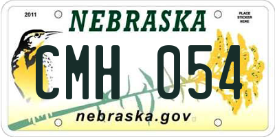 NE license plate CMH054
