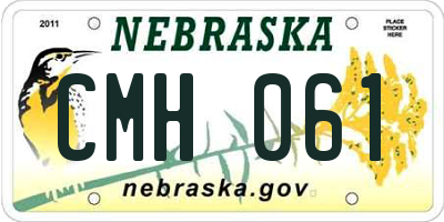 NE license plate CMH061