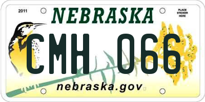 NE license plate CMH066