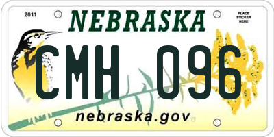 NE license plate CMH096