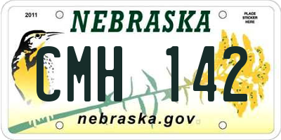 NE license plate CMH142