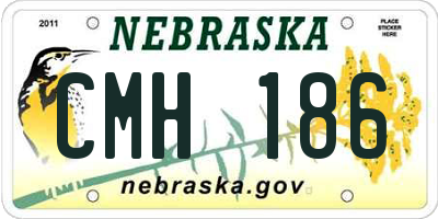 NE license plate CMH186