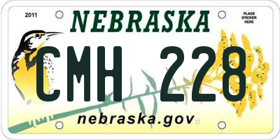 NE license plate CMH228