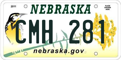 NE license plate CMH281