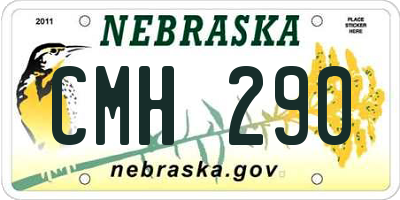 NE license plate CMH290