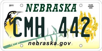 NE license plate CMH442