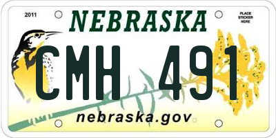 NE license plate CMH491