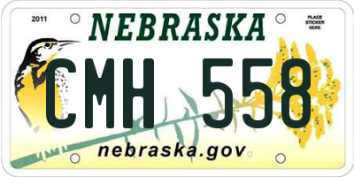 NE license plate CMH558