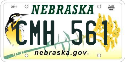 NE license plate CMH561