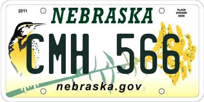 NE license plate CMH566