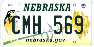 NE license plate CMH569