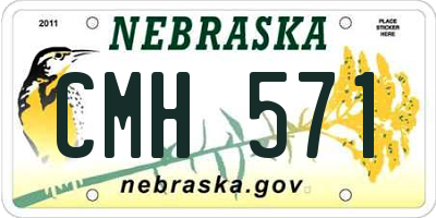 NE license plate CMH571