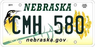 NE license plate CMH580