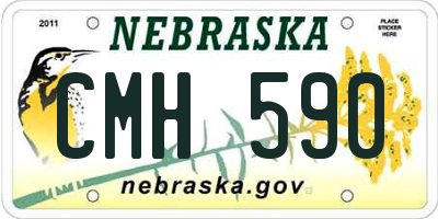 NE license plate CMH590