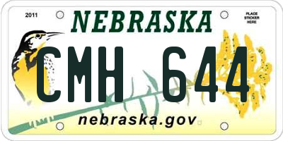 NE license plate CMH644