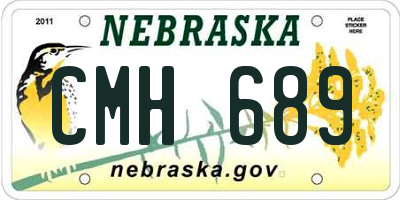 NE license plate CMH689