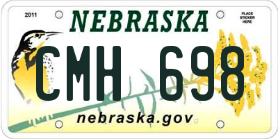 NE license plate CMH698