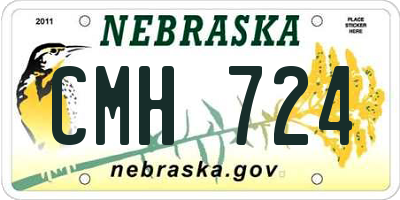 NE license plate CMH724