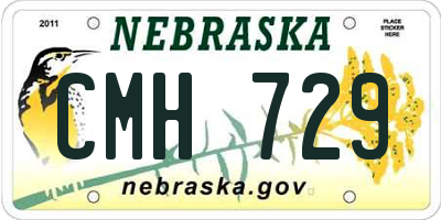 NE license plate CMH729
