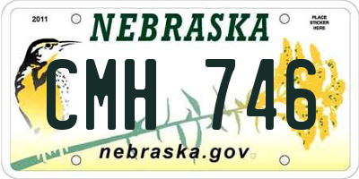 NE license plate CMH746