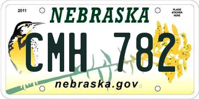 NE license plate CMH782