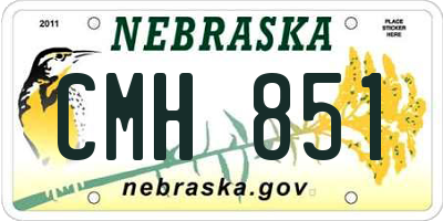 NE license plate CMH851