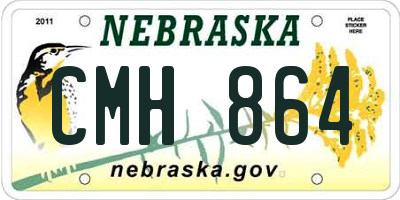 NE license plate CMH864