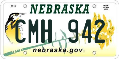 NE license plate CMH942