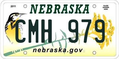 NE license plate CMH979