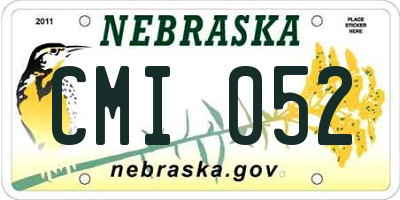 NE license plate CMI052