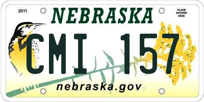 NE license plate CMI157