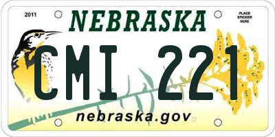 NE license plate CMI221
