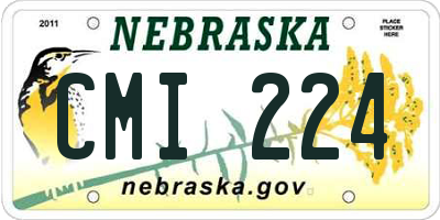NE license plate CMI224