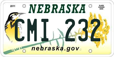 NE license plate CMI232