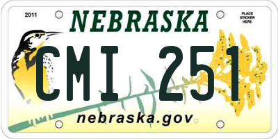 NE license plate CMI251