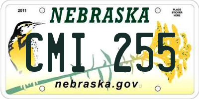 NE license plate CMI255