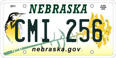 NE license plate CMI256