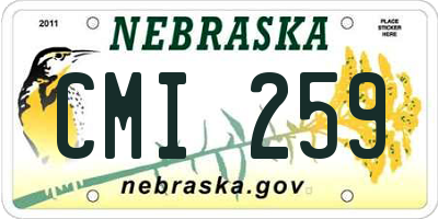 NE license plate CMI259