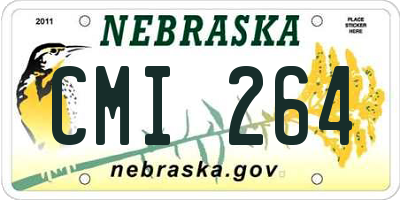 NE license plate CMI264