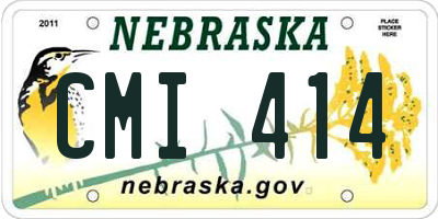 NE license plate CMI414