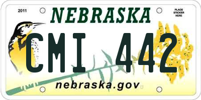 NE license plate CMI442