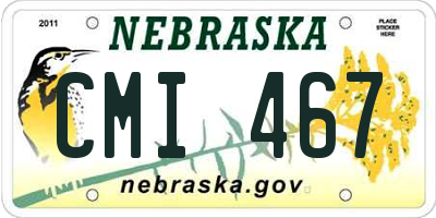 NE license plate CMI467