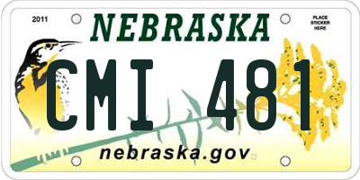 NE license plate CMI481