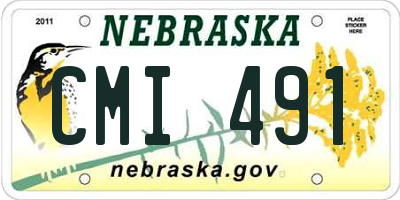 NE license plate CMI491