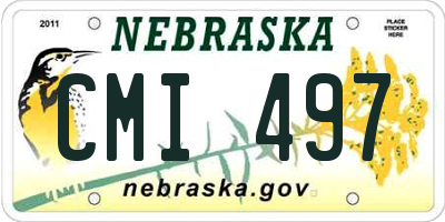 NE license plate CMI497